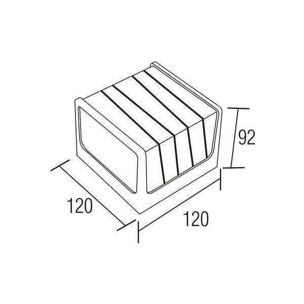 Светодиодный фасадный светильник Horoz Electric CUBE-G 8W черный 076-069-0008-010 фото