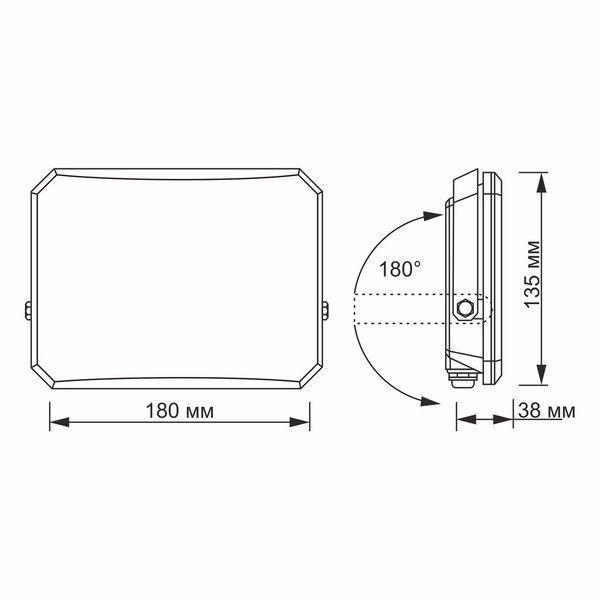 LED прожектор VIDEX F3 50W 5000K 220V Black (VLE-F3-0505) VLE-F3-0505B фото