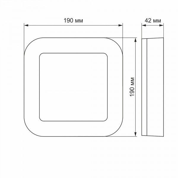 LED світильник вологозахищений квадратний VIDEX ART 15W 5000K IP65 білий VL-BHFS-155 фото