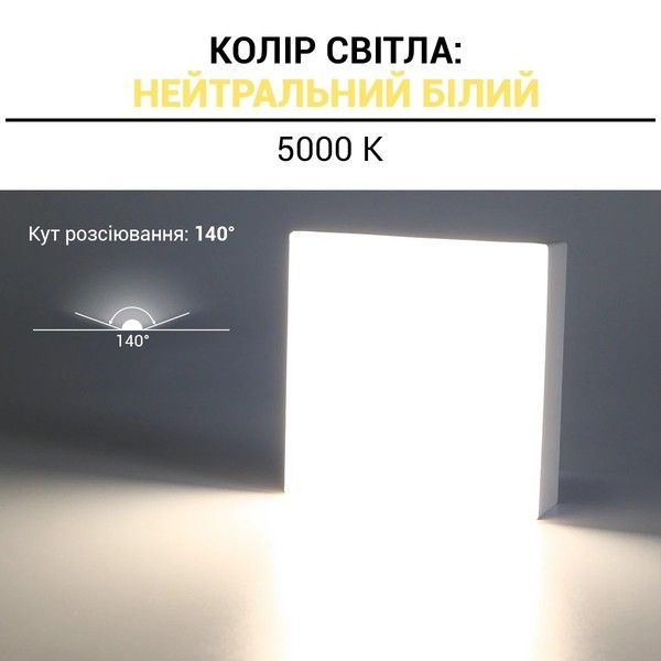 LED світильник накладний Biom 6W 5000K IP40 квадратний білий (NL-1-S6-W-5) NL-1-S6-W-5 фото