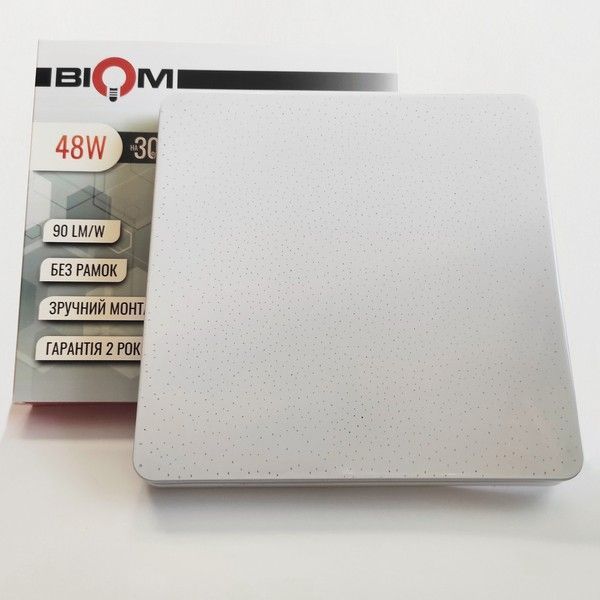 Світлодіодний світильник Biom BYS-02-48-5 Квадрат 48W 5000K "Зіркове сяйво" BYS-02-48-5 фото