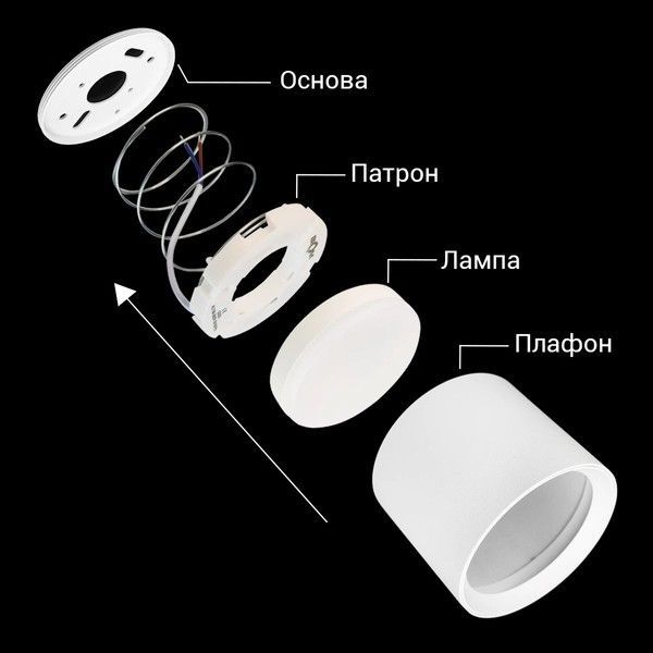 Накладной точечный светильник Biom SP-G05R-W-AL Белый Круглый (под лампу GX53) SP-G05R-W-AL фото