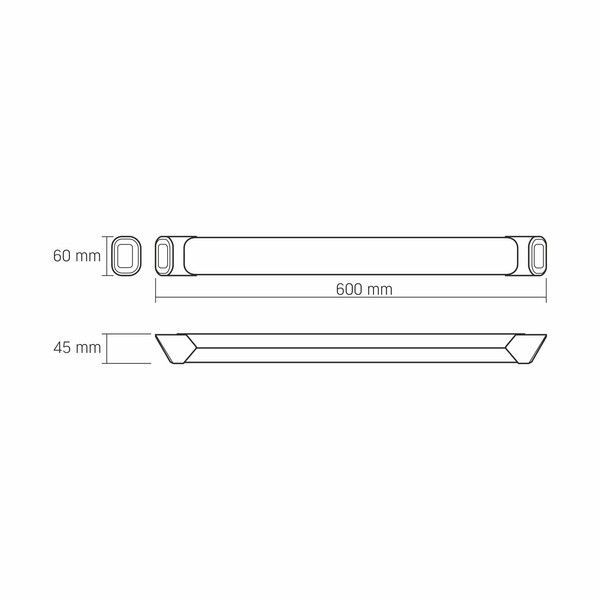 LED светильник линейный VIDEX 36W 0.6М 5000K 220V черный VLE-BN-36065B фото